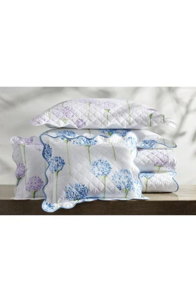 Matouk Floral Cotton Percale Quilt In Lavender