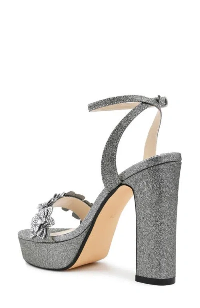 Touch Ups Lily Ankle Strap Platform Sandal In Pewter