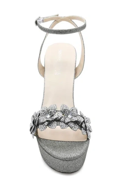 Touch Ups Lily Ankle Strap Platform Sandal In Pewter