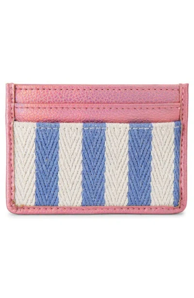 Kurt Geiger London Southbank Card Holder In Blue/pink/white