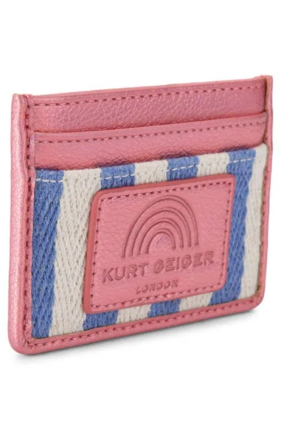 Kurt Geiger London Southbank Card Holder In Blue/pink/white