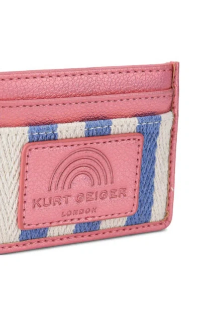 Kurt Geiger London Southbank Card Holder In Blue/pink/white