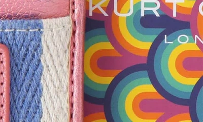 Kurt Geiger London Southbank Card Holder In Blue/pink/white