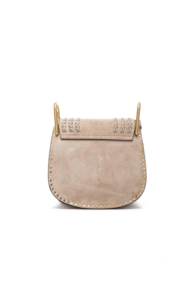 Shop Chloé Small Suede Hudson Bag In Gray. In Motty Grey