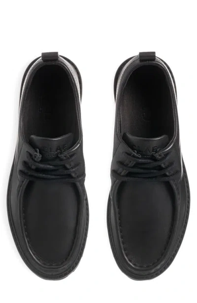 Clae Morrison Low Top Chukka Boot In Antique Black Leather