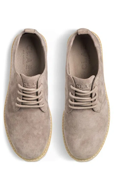 Clae Logan Lugged Plain Toe Derby In Cashmere Suede