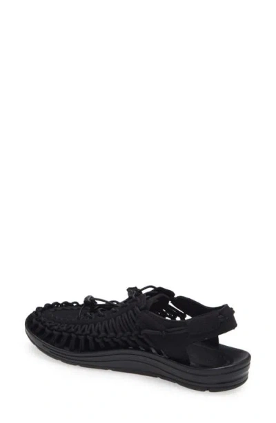 Keen Uneek Magnet/steel Gray Sandal In Black/black