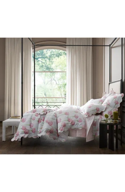 Matouk Floral Cotton Percale Fitted Sheet In Peony