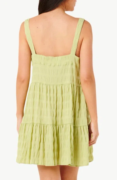 Rip Curl Cala Nights Seersucker Mini Dress In Sage Green In Sage