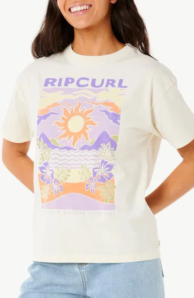 Rip Curl Dune Dancer Relaxed Graphic T-shirt In Bone