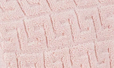 Matouk Athena Cotton Sculpted Greek Key Washcloth In Blush