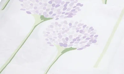 Matouk Floral Cotton Percale Flat Sheet In Lavender