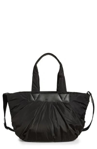 Veecollective Medium Caba Recycled Polyester Tote In Black
