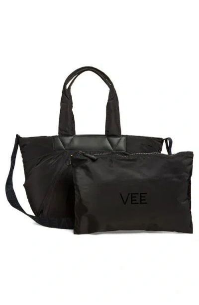 Veecollective Medium Caba Recycled Polyester Tote In Black
