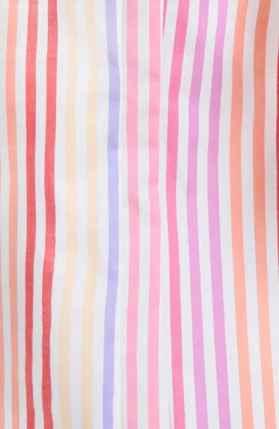 Foxcroft Taylor Stripe Cotton Button-up Shirt In Pink Multi
