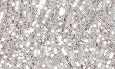 Sl Fashions Chiffon Capelet Sequin Cocktail Dress In Buff