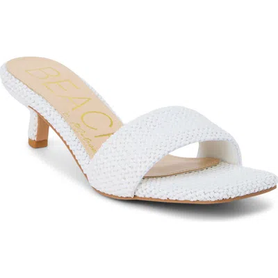 Beach By Matisse Capricorn Kitten Heel Slide Sandal In White