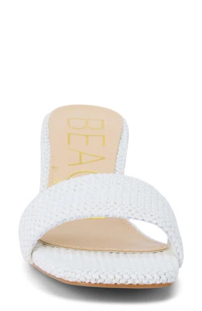 Beach By Matisse Capricorn Kitten Heel Slide Sandal In White