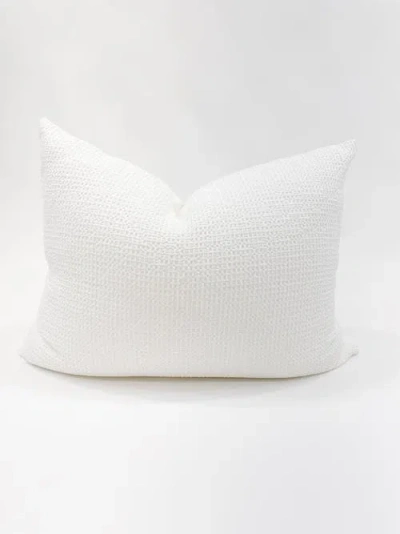 Anaya Dutch Euro Cotton Waffle Bed Pillow With Down Alternative Insert In White