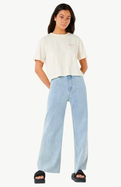 Rip Curl Dune Dancer Crop Graphic T-shirt In Hawaii Bone