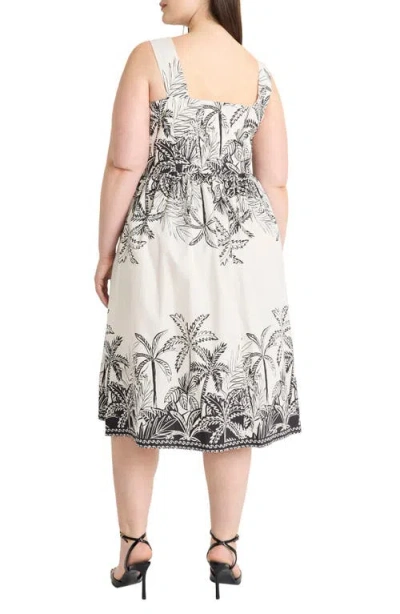 Maggy London Plus Size Printed Fit & Flare Midi Dress In Multi