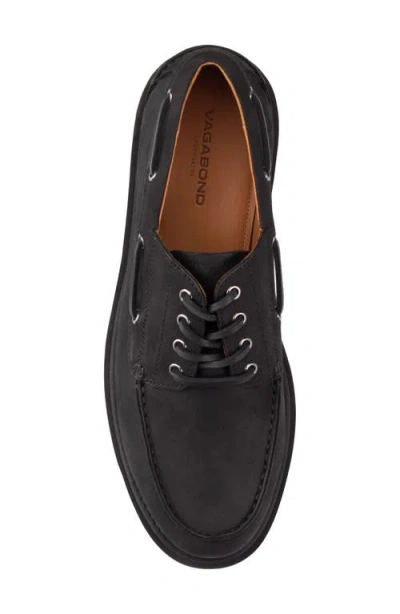 Vagabond Shoemakers Jay Boat Shoe In Black