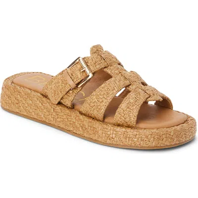 Beach By Matisse Ciao Platform Wedge Slide Sandal In Cognac