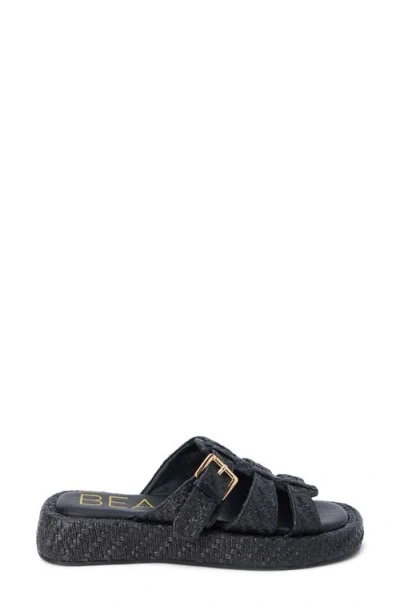 Beach By Matisse Ciao Platform Wedge Slide Sandal In Black