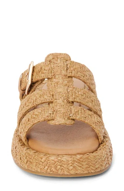 Beach By Matisse Ciao Platform Wedge Slide Sandal In Cognac