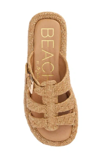 Beach By Matisse Ciao Platform Wedge Slide Sandal In Cognac
