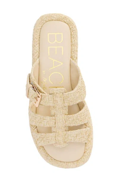 Beach By Matisse Ciao Platform Wedge Slide Sandal In Natural