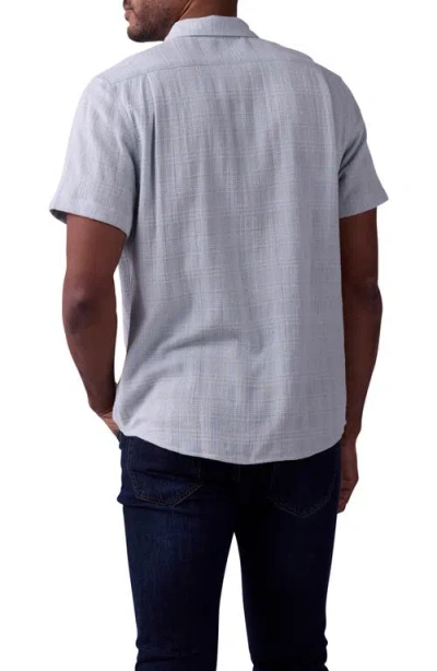 The Normal Brand Freshwater Short Sleeve Button-up Shirt In Misty Harbor Dobby