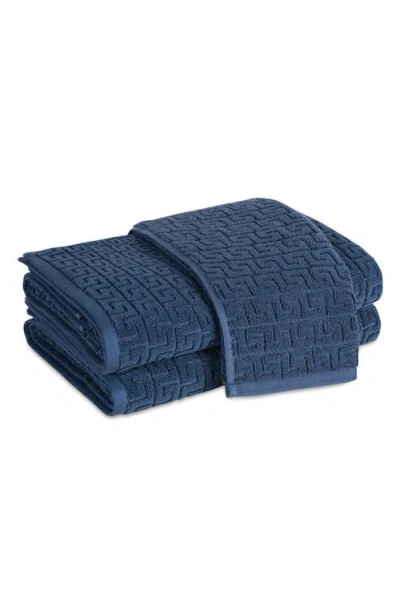 Matouk Athena Hand Towel In Navy