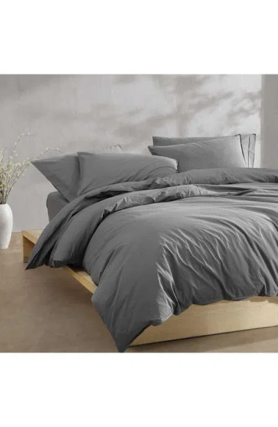Calvin Klein Washed Percale Comforter & Shams Set In Graphite