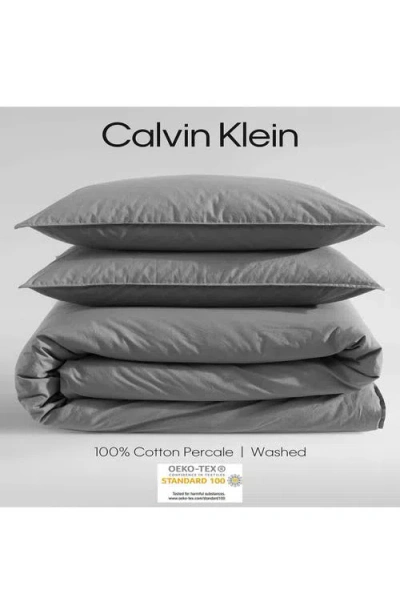 Calvin Klein Washed Percale Comforter & Shams Set In Graphite