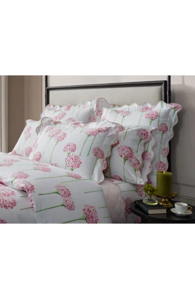 Matouk Set Of 2 Floral Cotton Percale Pillowcases In Peony
