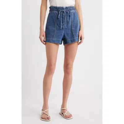 Rails Womens Classic Blue Foster Paper Bag-waist Denim Shorts