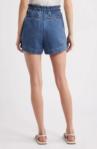 Rails Womens Classic Blue Foster Paper Bag-waist Denim Shorts