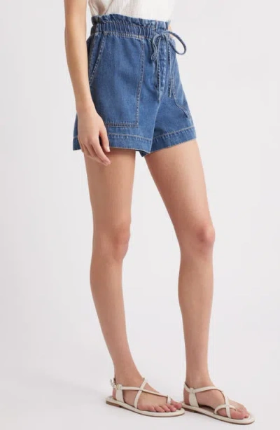 Rails Womens Classic Blue Foster Paper Bag-waist Denim Shorts