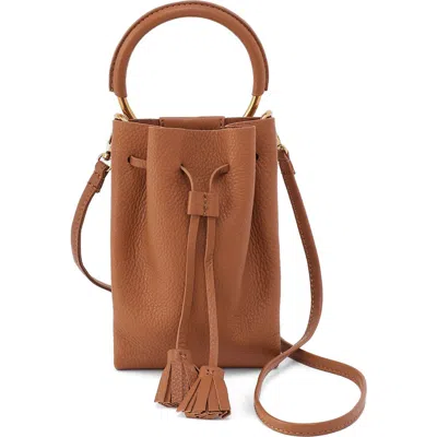 Hobo Eden Leather Phone Crossbody Bag In Warm Honey