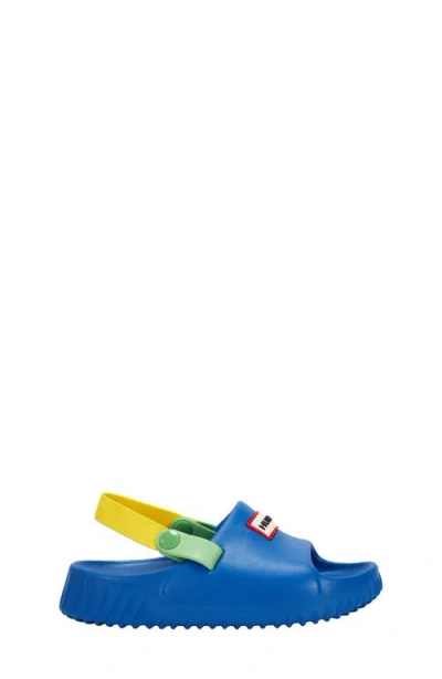 Hunter Little Kids Fern Slingback Casual Flat Sandals 12c Medium Blue In Medium Blue 420