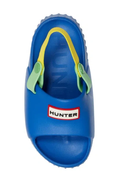 Hunter Little Kids Fern Slingback Casual Flat Sandals 12c Medium Blue In Medium Blue 420