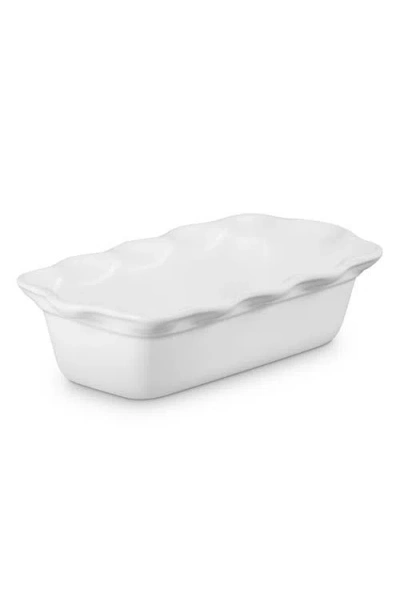 Le Creuset Stoneware Heritage Pie Dish & Fluted Loaf Pan Set In White
