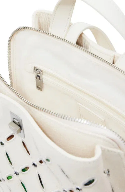 Desigual Medium Backpack With Perforations And Studs In Beige