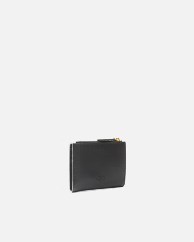 Pinko Multi-functional Wallet With Gold-tone Hardware In Black-antique Gold