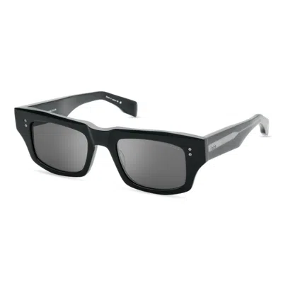 Dita Cosmohacker Dt Dts727-a-01 Unisex Rectangle Sunglasses In Matte Black