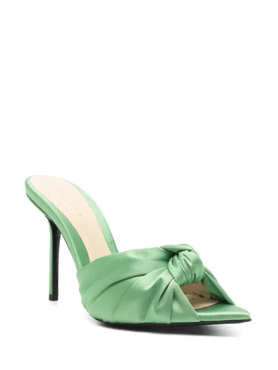 Ginissima 95mm Sofia Mules In Green