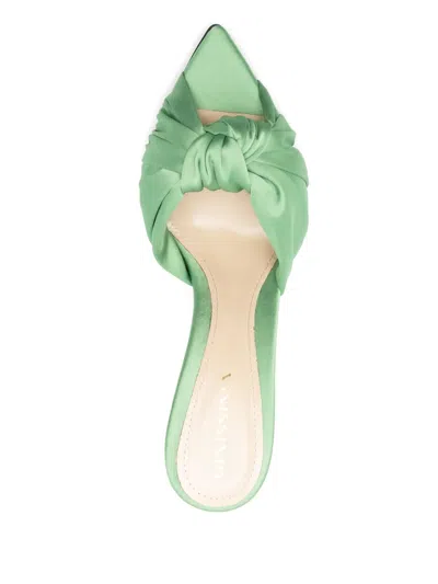 Ginissima 95mm Sofia Mules In Green