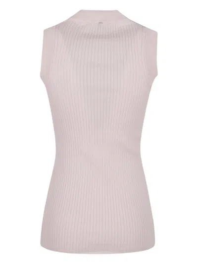 Sportmax Tione Crewneck Sleeveless Tank Top In Pink