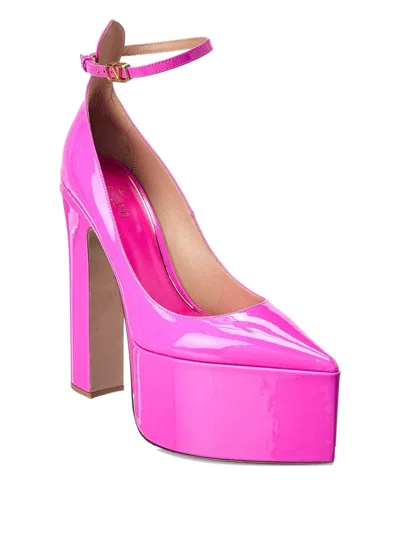 Valentino Garavani Woman Pumps Fuchsia Size 10 Soft Leather In Pink